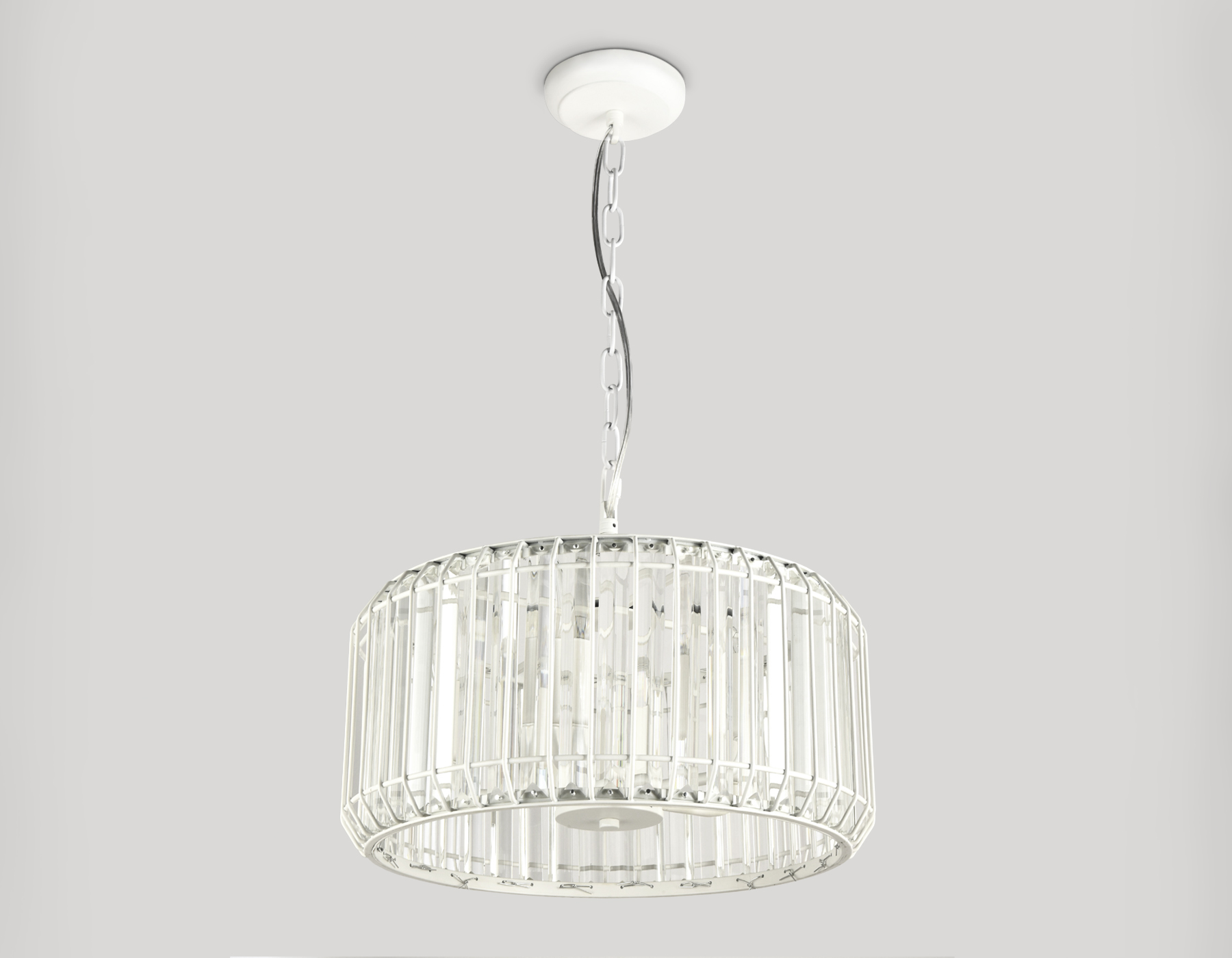 Подвесная люстра Ambrella с хрусталем TR5810 белый/прозрачный E14/5 max 40W D400*650